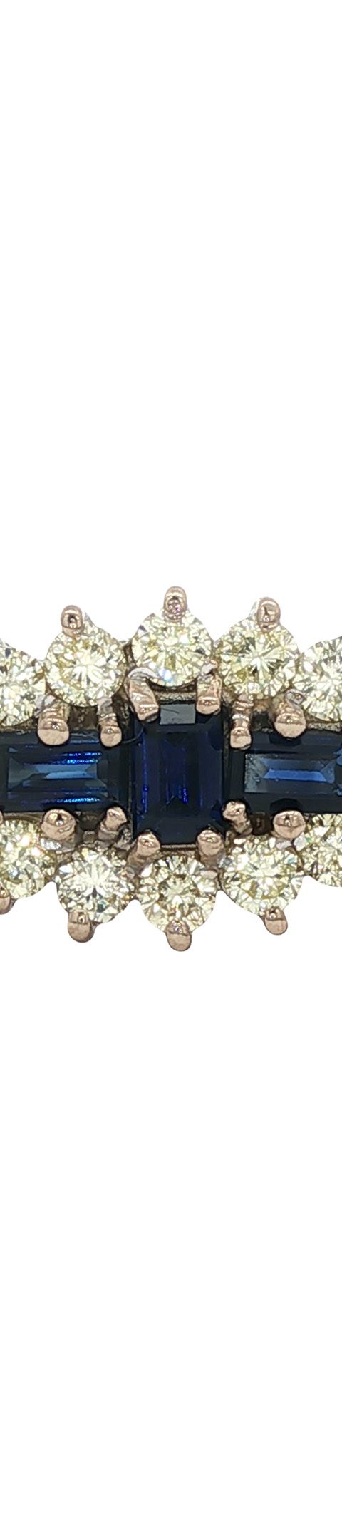 Vintage 18K Gold Ring with Sapphire and Diamond